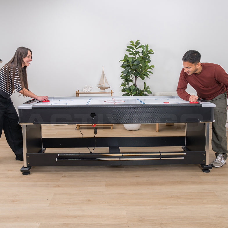 AirShot 7ft Convertible 4-IN-1 Pool, Air Hockey, Table Tennis Table & Tabletop