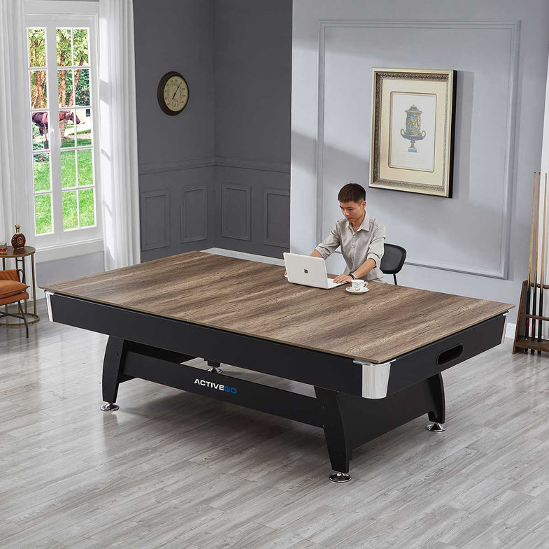 BreakShot 8ft Pool Table with 3-IN-1 Table Top