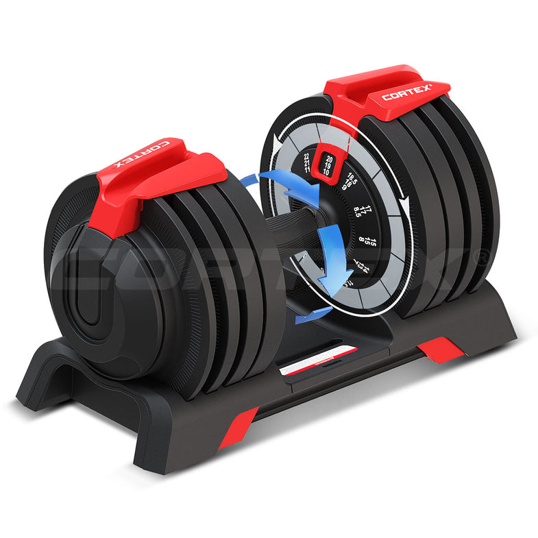 Revolock V2 48kg Adjustable Dumbbell + Barbell + Kettlebell All-in-One Set with Stand (24kg Pair)