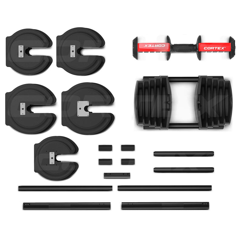 Revolock V2 40kg Adjustable Dumbbell & Barbell All-in-One Set (40kg Single)