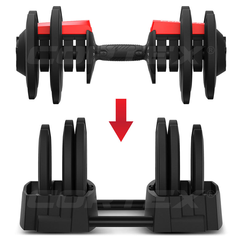 Revolock V2 80kg Adjustable Dumbbell & Barbell All-in-One Set (40kg Pair)