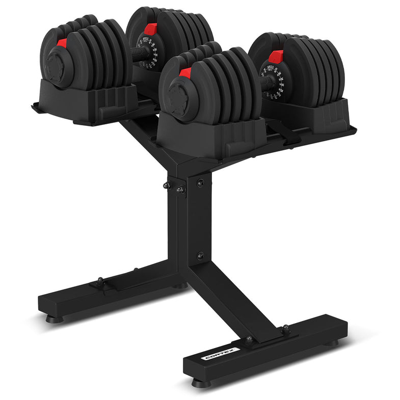 Revolock V2 80kg Adjustable Dumbbell & Barbell All-in-One Set (40kg Pair) with Stand