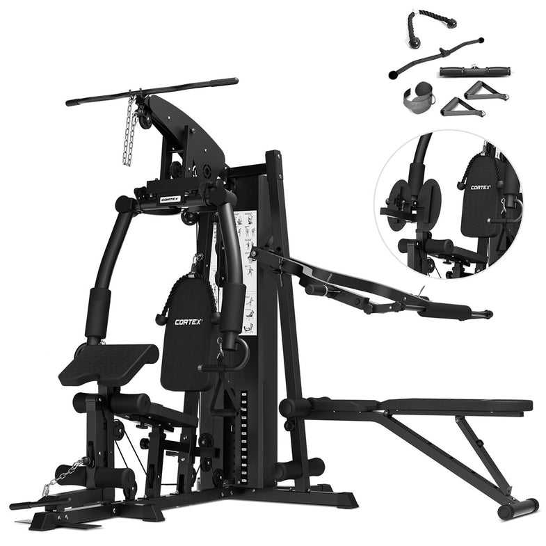 SS4 Single Station Multi-Function Home Gym + Chest & Squat Station
