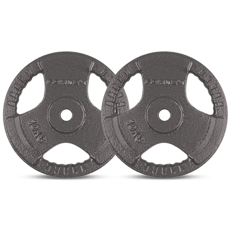 10kg Tri-Grip Standard Plates Fits 25mm Bars (Pair)
