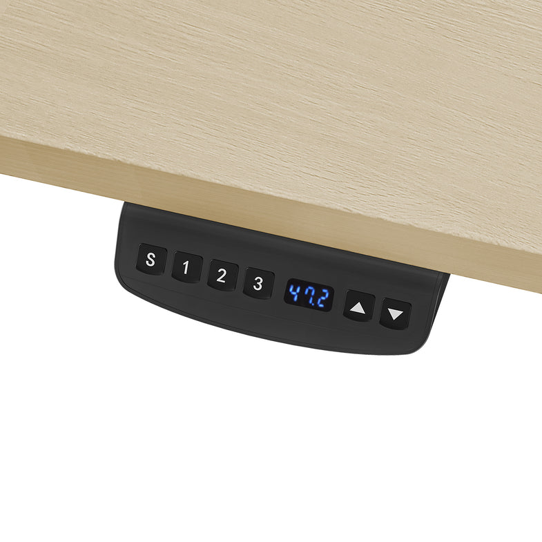 C2 Black WalkingPad Treadmill with 180cm Dual Motor Automatic Standing Desk in Oak and Cable Management Tray