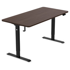 ErgoDesk Electric Standing Desk 160cm (Walnut/Black)