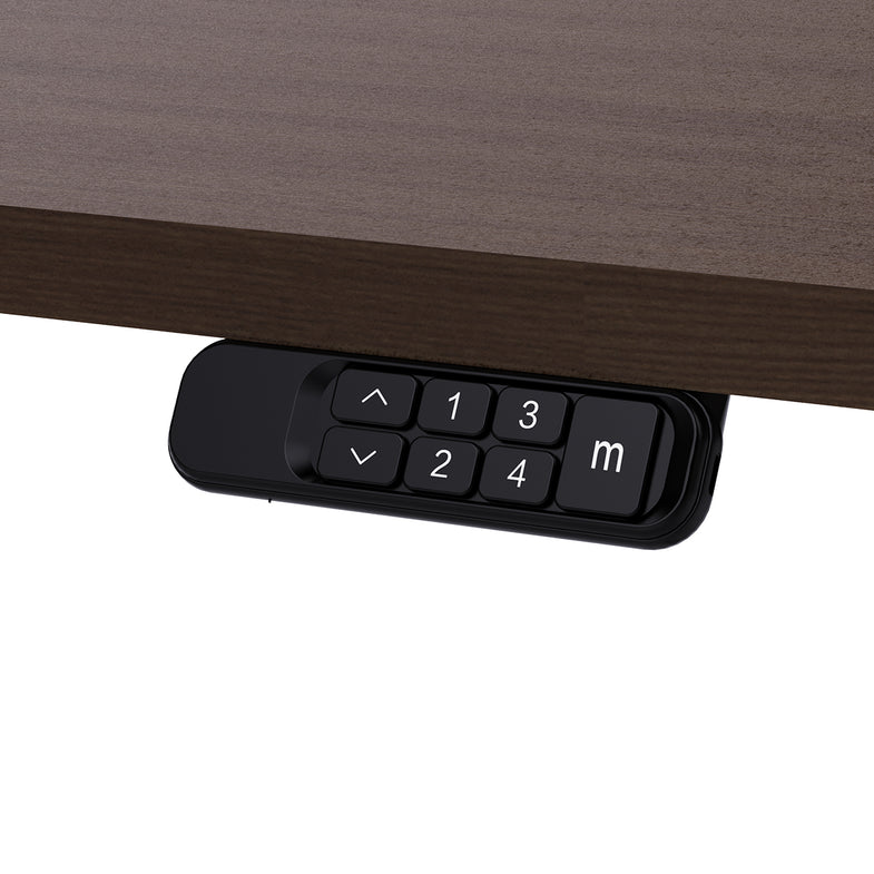 ErgoDesk Electric Standing Desk 160cm (Walnut/Black)