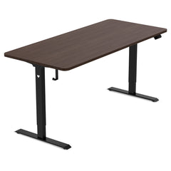 ErgoDesk Electric Standing Desk 180cm (Walnut/Black)