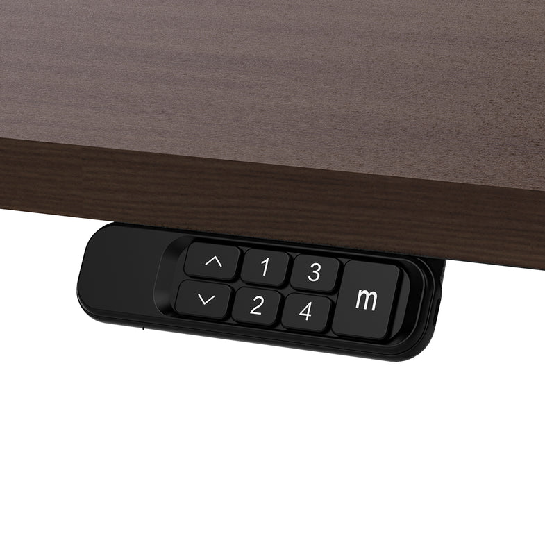 ErgoDesk Electric Standing Desk 180cm (Walnut/Black)