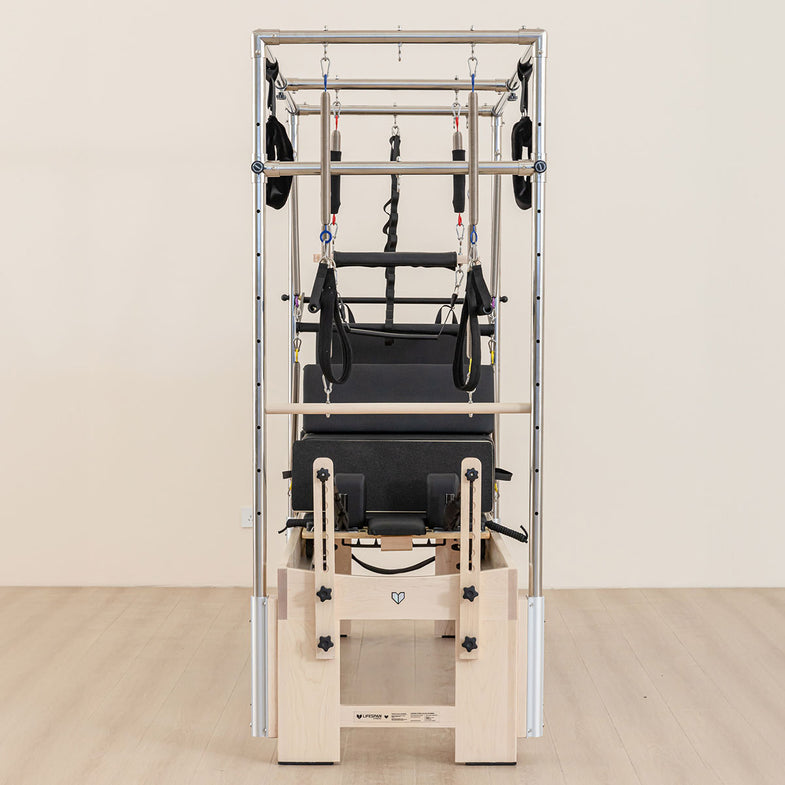 Contour Cadillac Pilates Reformer with Full Trapeze Table (Black)