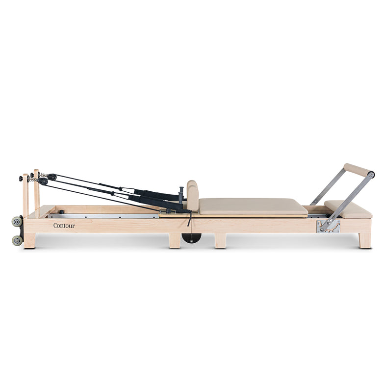Contour Folding Wooden Pilates Reformer Machine - Beige