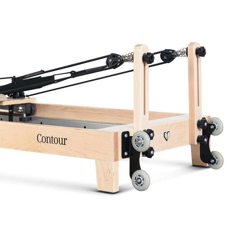 Contour Folding Wooden Pilates Reformer Machine - Beige
