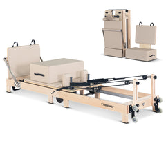 Contour Folding Wooden Pilates Reformer Machine - Beige