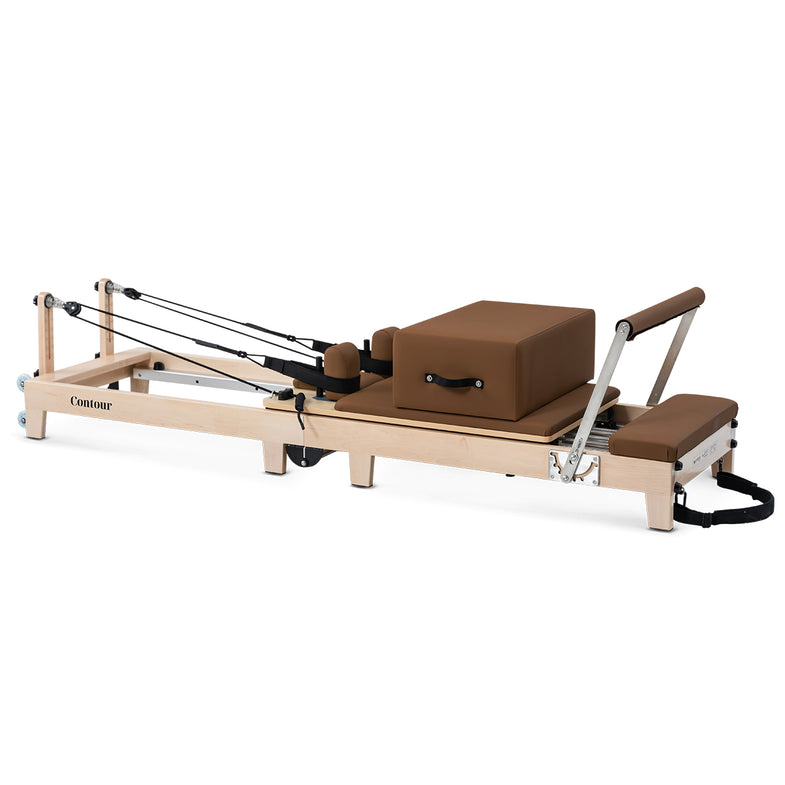Contour Folding Wooden Pilates Reformer Machine - Espresso