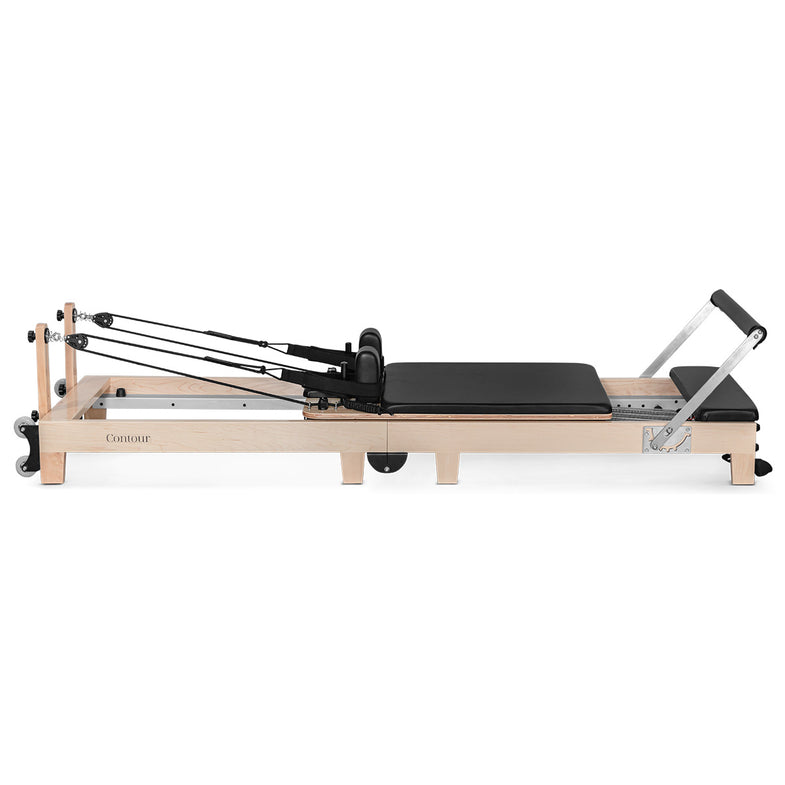 Contour Folding Wooden Pilates Reformer Machine - Black