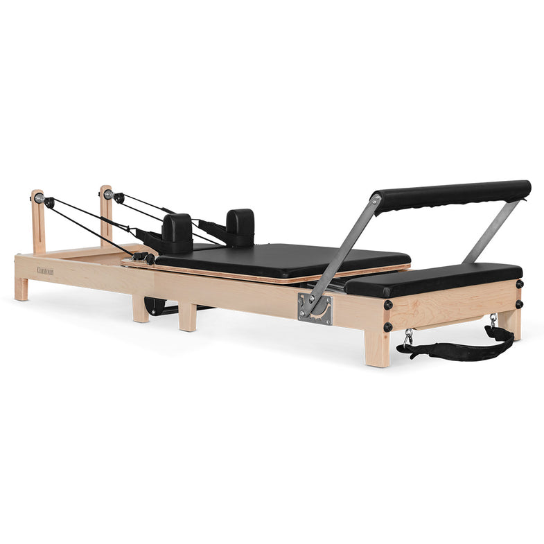 Contour Folding Wooden Pilates Reformer Machine - Black
