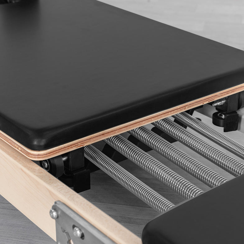 Contour Folding Wooden Pilates Reformer Machine - Black