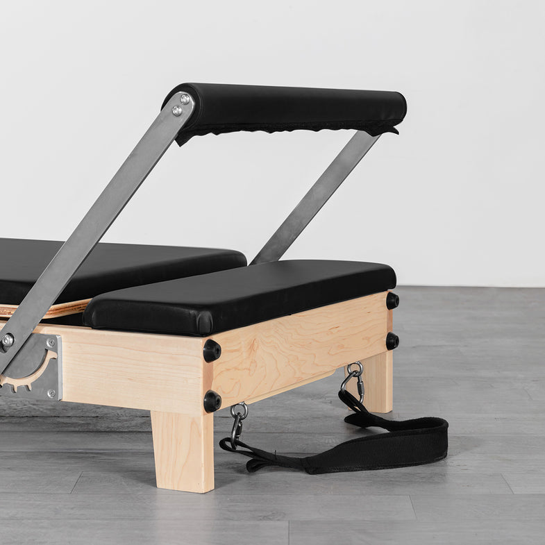Contour Folding Wooden Pilates Reformer Machine - Black