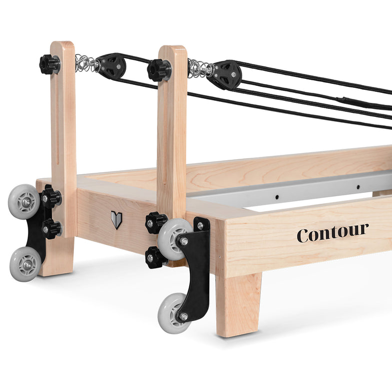 Contour Folding Wooden Pilates Reformer Machine - Black