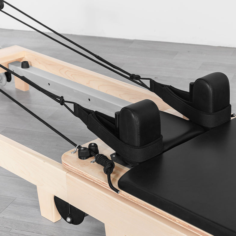 Contour Folding Wooden Pilates Reformer Machine - Black