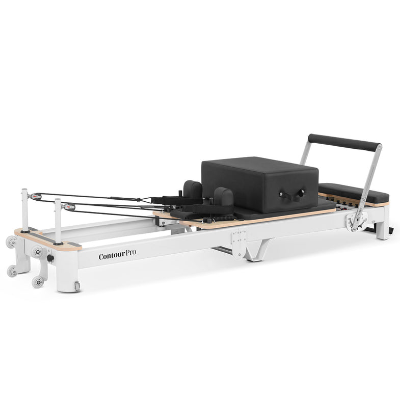 Contour Pro Folding Aluminum Pilates Reformer Bed Set (Black)