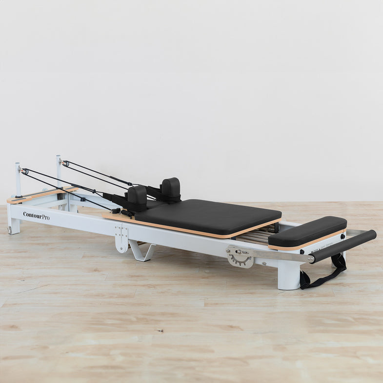 Contour Pro Folding Aluminum Pilates Reformer Bed Set (Black)