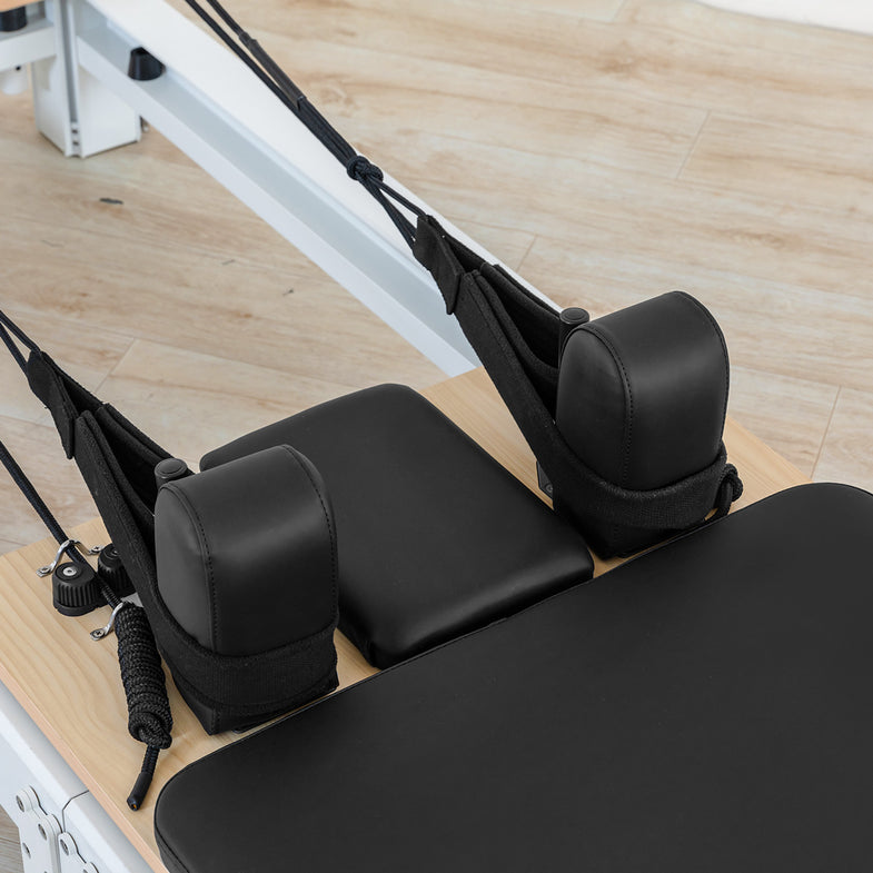 Contour Pro Folding Aluminum Pilates Reformer Bed Set (Black)