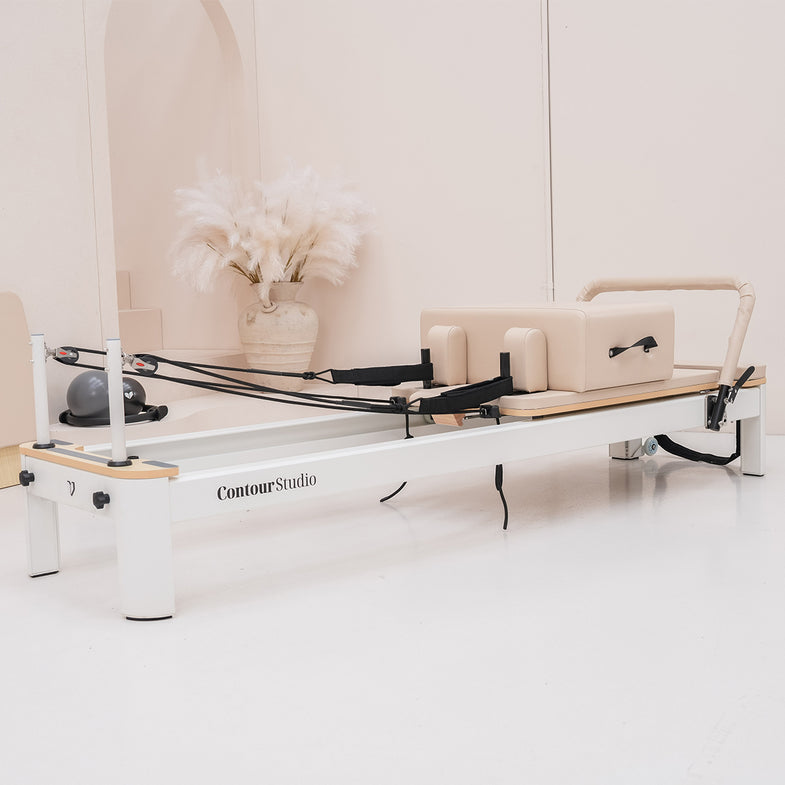 Contour Studio Commercial Pilates Reformer Machine (Beige)
