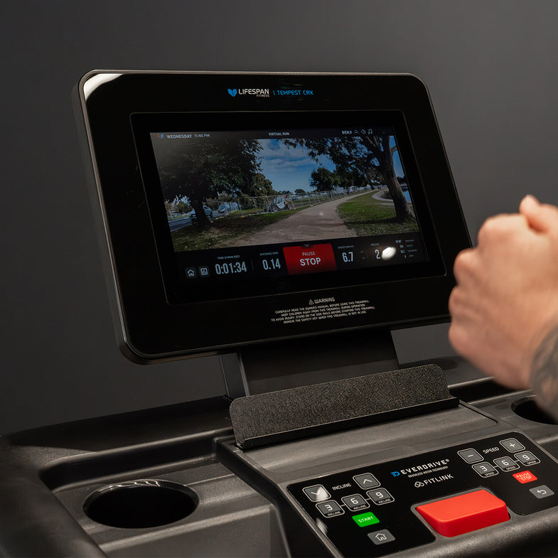 Tempest CRX Commercial Smart Treadmill with 15.6