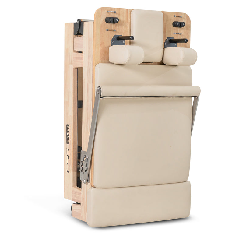 LSG GPR500 Foldable Pilates Reformer Machine (Beige)