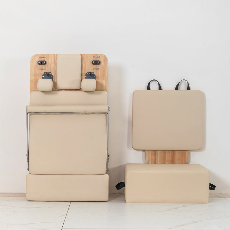 LSG GPR500 Foldable Pilates Reformer Machine (Beige)