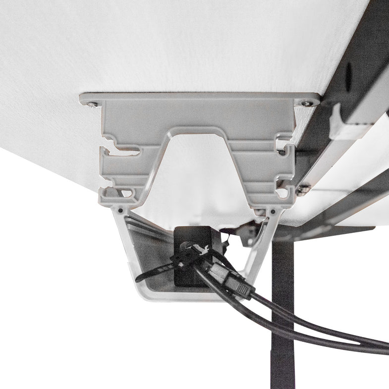 Pacer M5 Treadmill + ErgoDesk Automatic White Standing Desk 150cm + Cable Management Tray