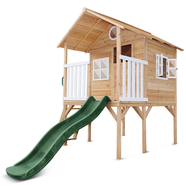 Archie Cubby House (Elevated) with 1.8m Slide (Green)