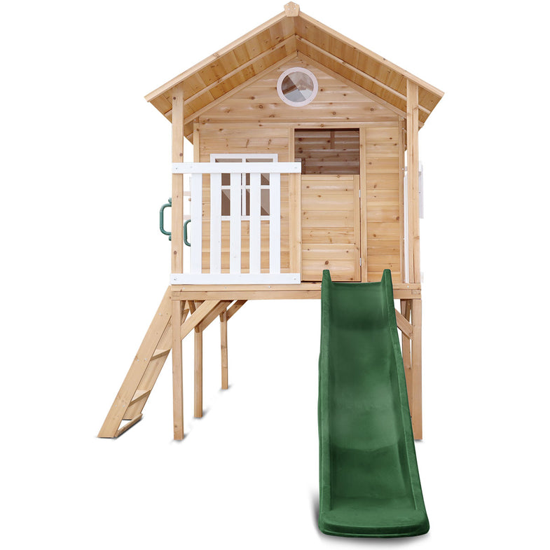 Archie Cubby House (Elevated) with 1.8m Slide (Green)