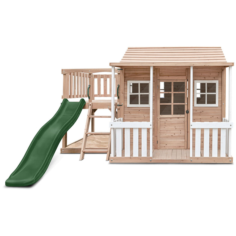 Finley Cubby House with 1.8m Slide (Green)