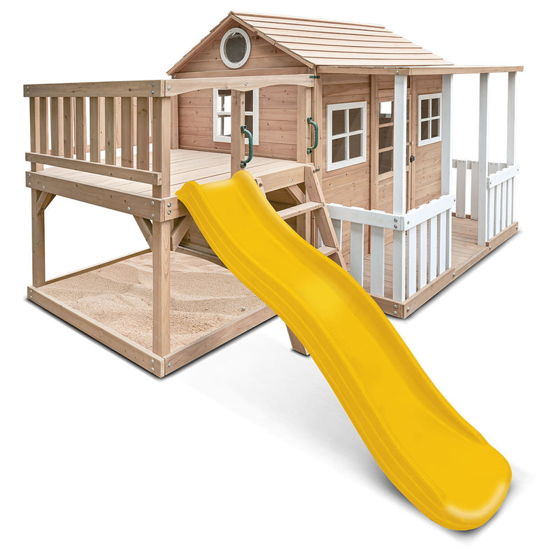 Finley Cubby House with 1.8m Slide (Yellow)
