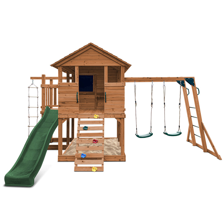 Kingston Cubby House with 2.2m Slide (Green)