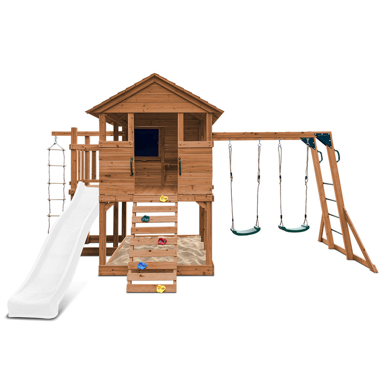 Kingston Cubby House with 2.2m Slide (White)