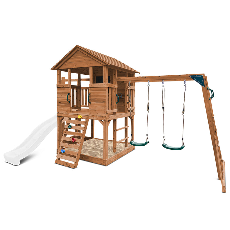 Kingston Cubby House with 2.2m Slide (White)