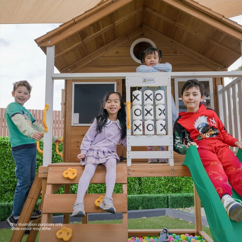 Warrigal Cubby House with 2.2m Slide (Pastel Pink)