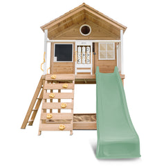 Warrigal Cubby House with 2.2m Slide (Pastel Green)