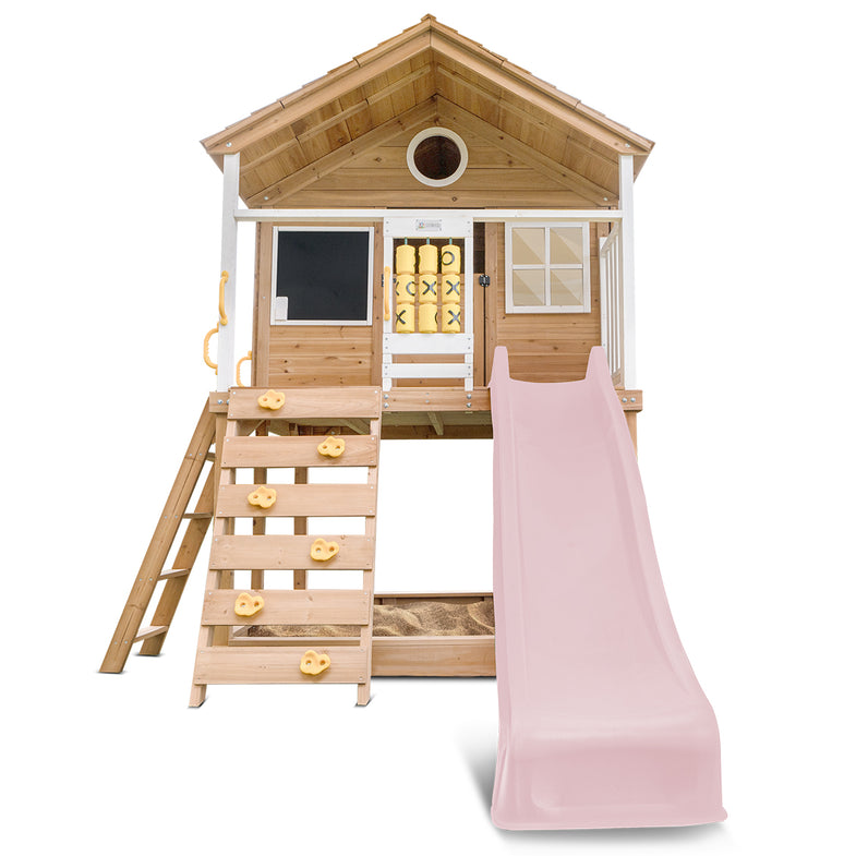 Warrigal Cubby House with 2.2m Slide (Pastel Pink)