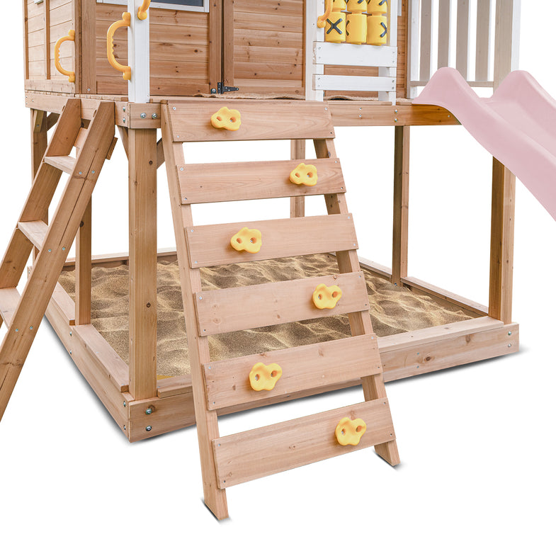 Warrigal Cubby House with 2.2m Slide (Pastel Pink)