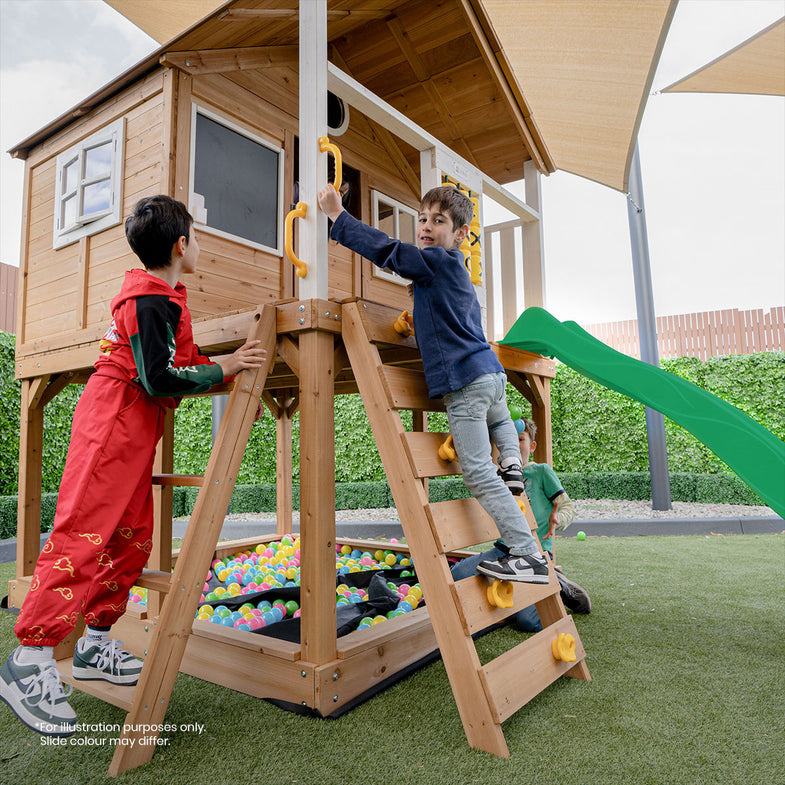 Warrigal Cubby House with 2.2m Slide (White)