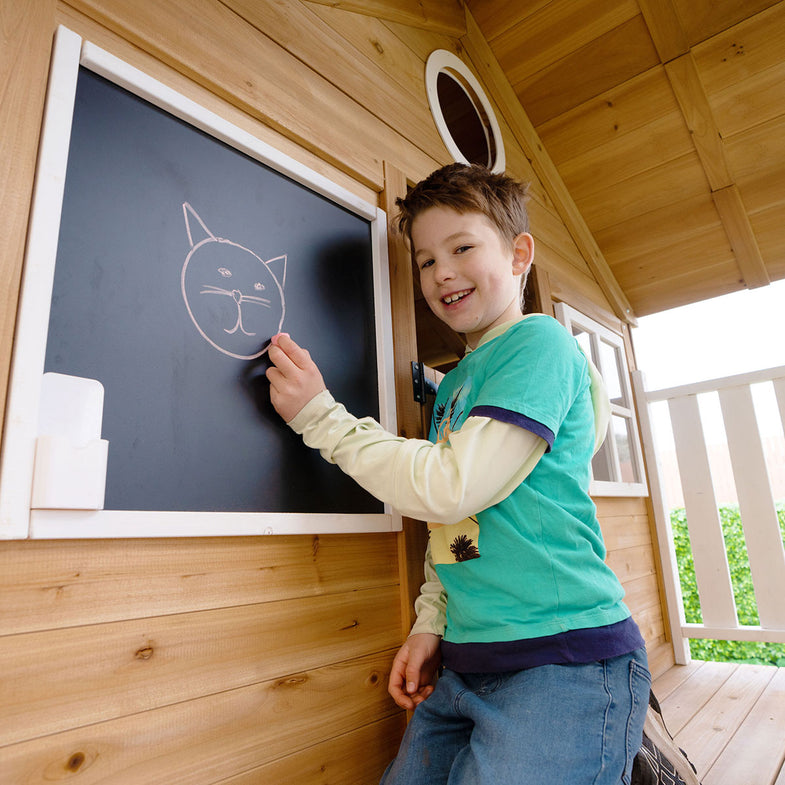 Warrigal Cubby House with 2.2m Slide (White)