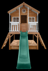 Winchester Cubby House (Elevated 1.2m) with 2.2m Slide (Green)