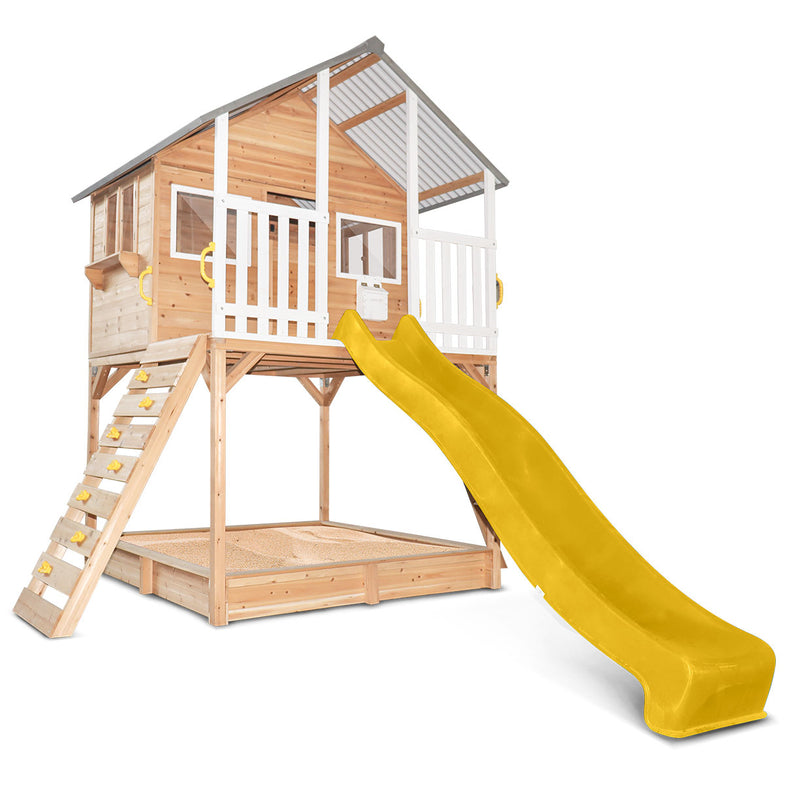 Winchester Cubby House (Elevated 1.45m) with 3.0m Slide (Yellow)