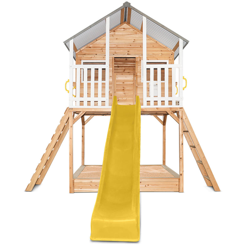 Winchester Cubby House (Elevated 1.45m) with 3.0m Slide (Yellow)