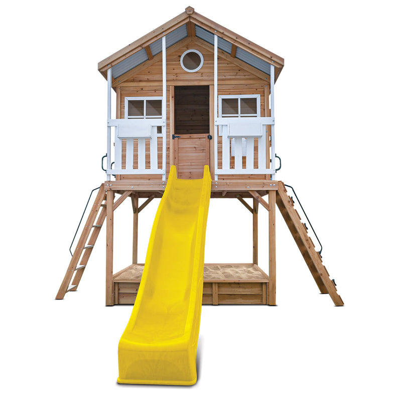 Winchester Cubby House (Elevated 1.45m) with 3.0m Slide (Yellow)