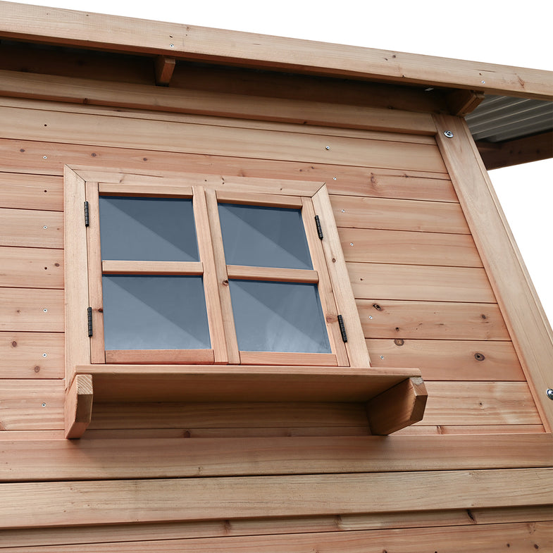 Winchester Cubby House with 1.45m Elevation Platform and 3m Green Slide